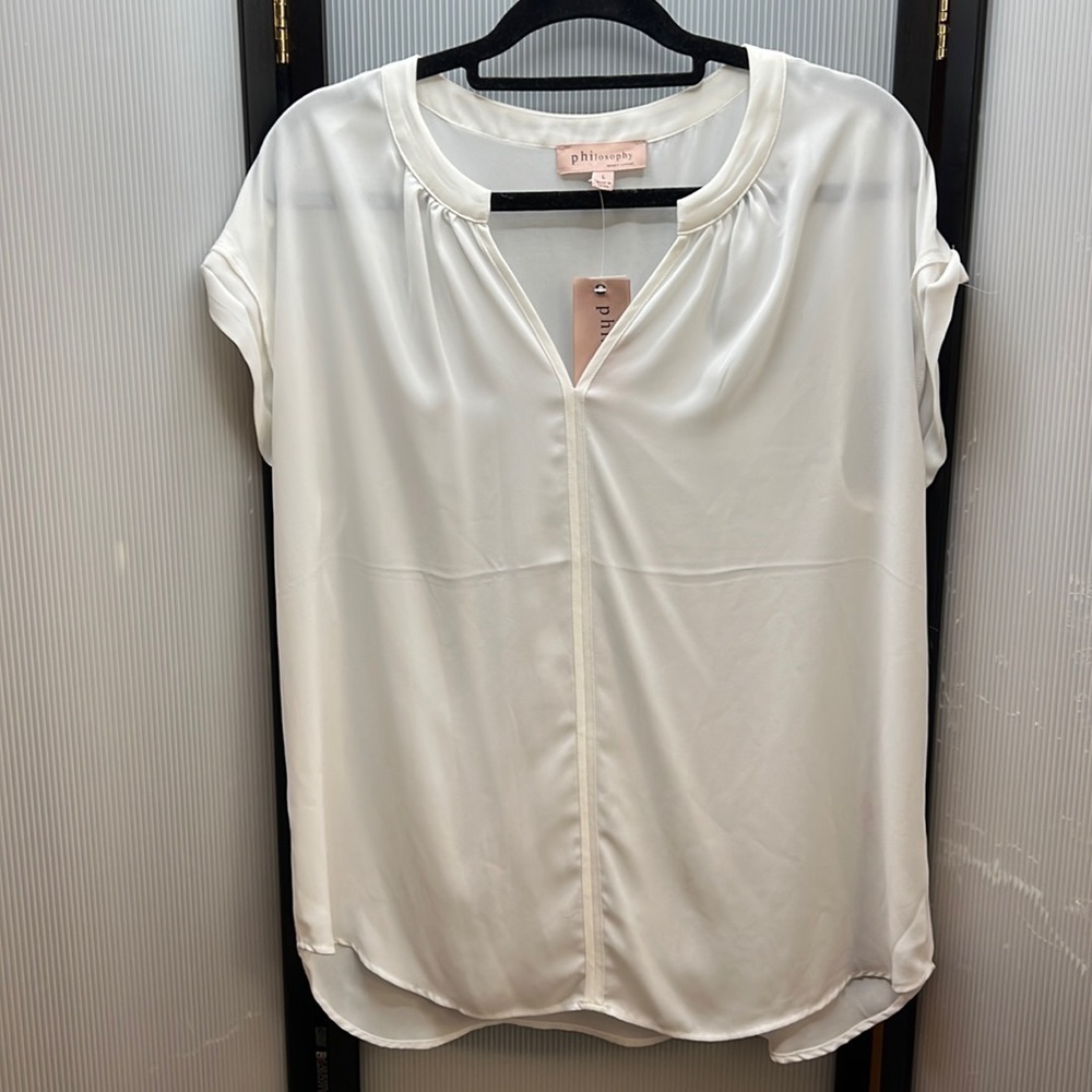Philosophy White Women's Top Size L